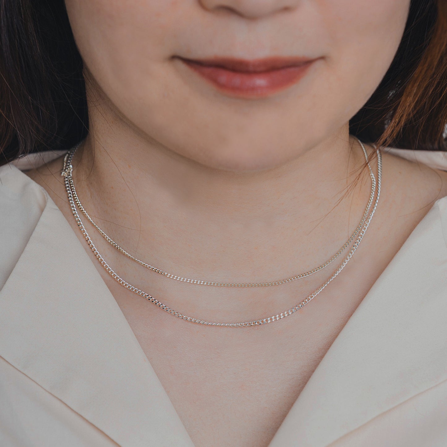 Silver 950 Curb Chain Necklace