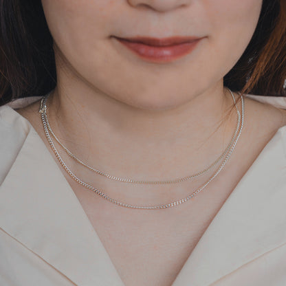 Silver 950 Curb Chain Necklace