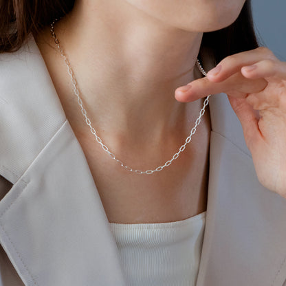 Silver 950 Paperclip Chain Necklace