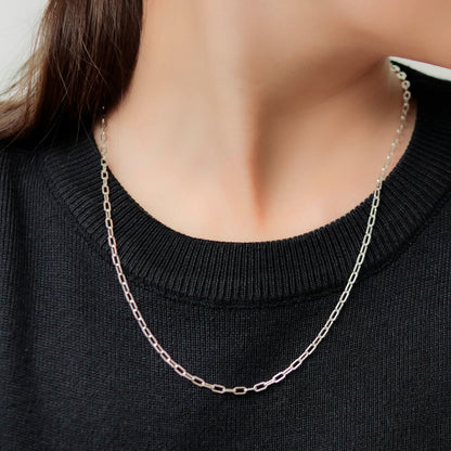 Silver 950 Paperclip Chain Necklace