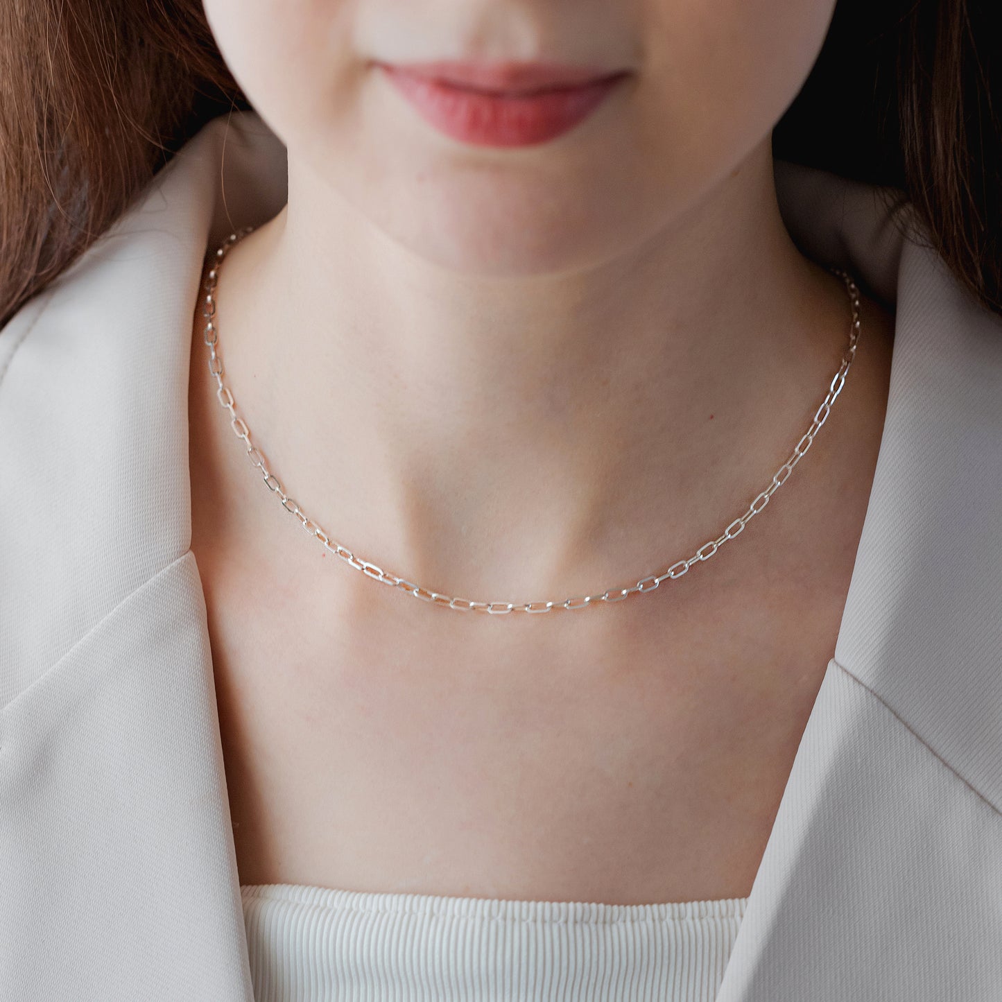 Silver 950 Paperclip Chain Necklace