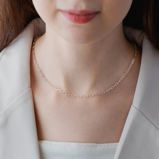 Silver 950 Paperclip Chain Necklace