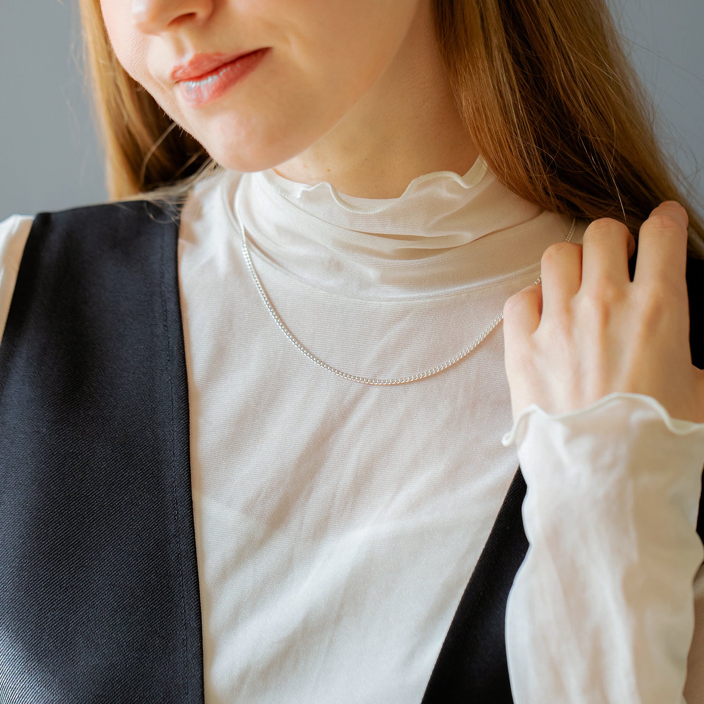 Silver 950 Curb Chain Necklace