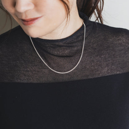 Silver 950 Curb Chain Necklace