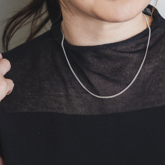 Silver 950 Curb Chain Necklace