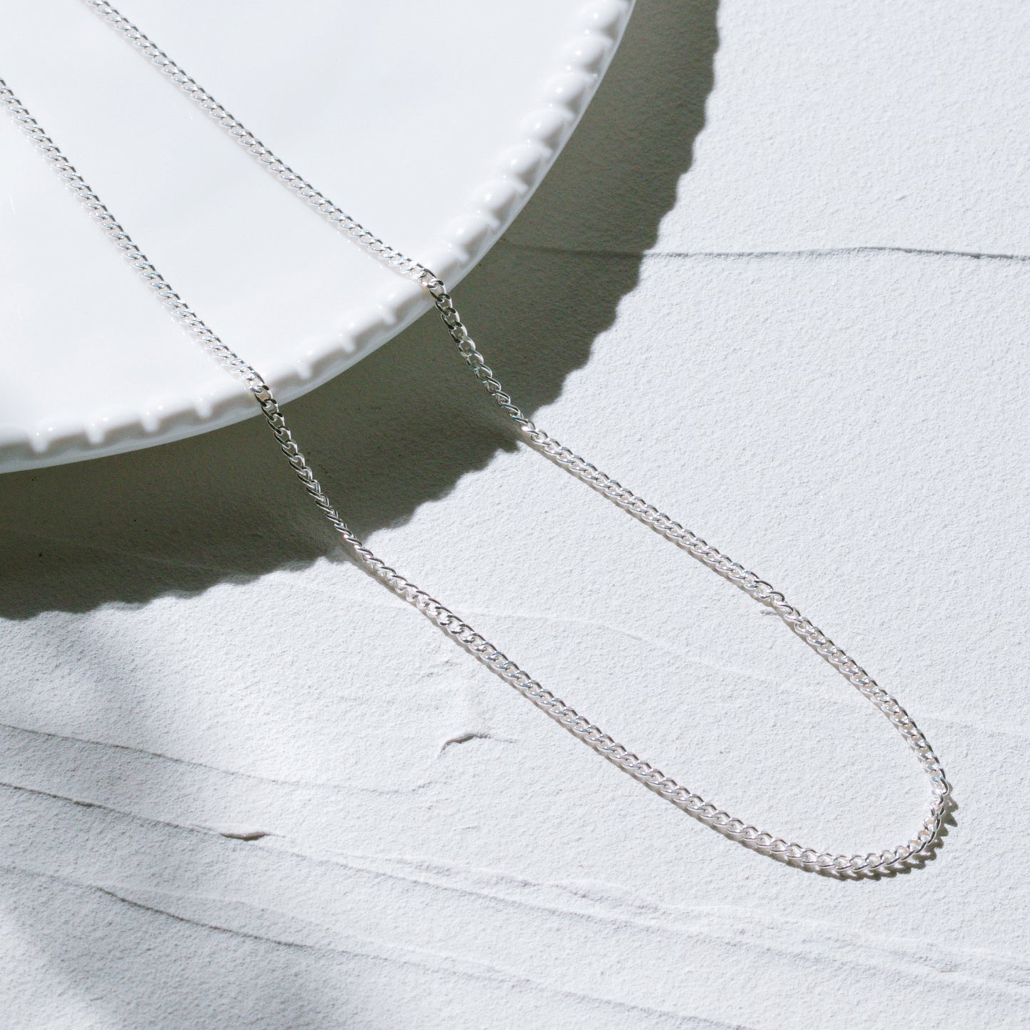 Silver 950 Curb Chain Necklace