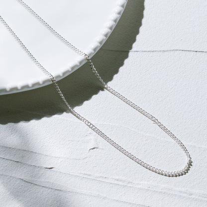 Silver 950 Curb Chain Necklace