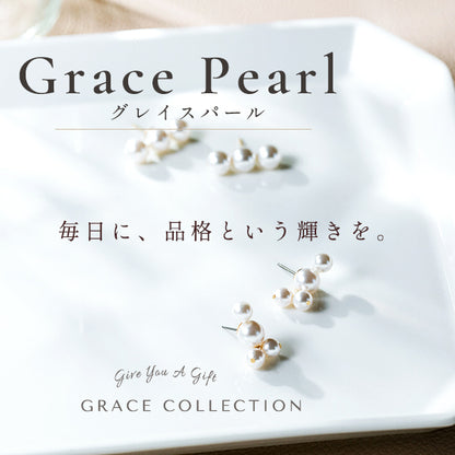 Wパールピアス｜上品で華やかな2粒ダブルパール